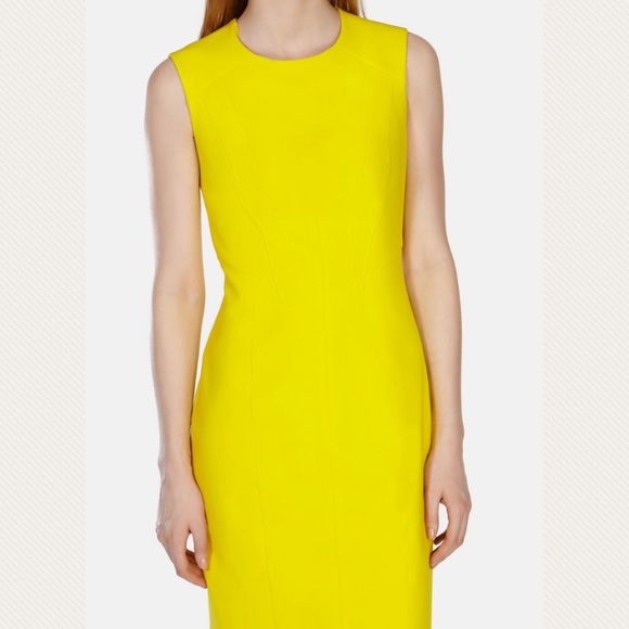yellow straight dress